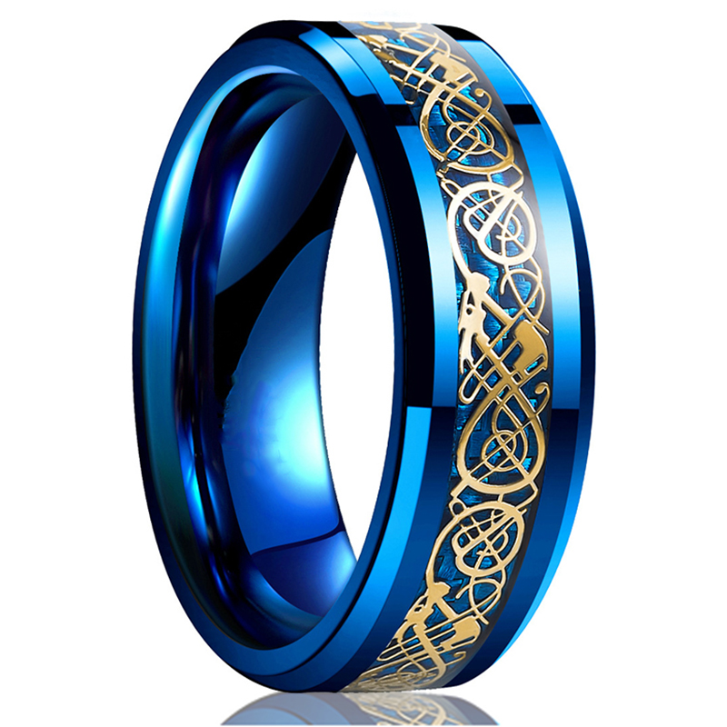 Fashion 8mm Men's Stainless St - Wedding Zone avaliação e preço