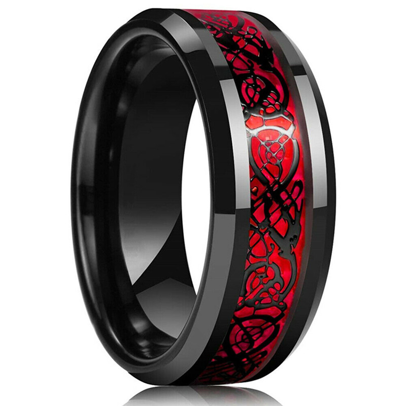 Fashion 8mm Men's Stainless St - Wedding Zone avaliação e preço