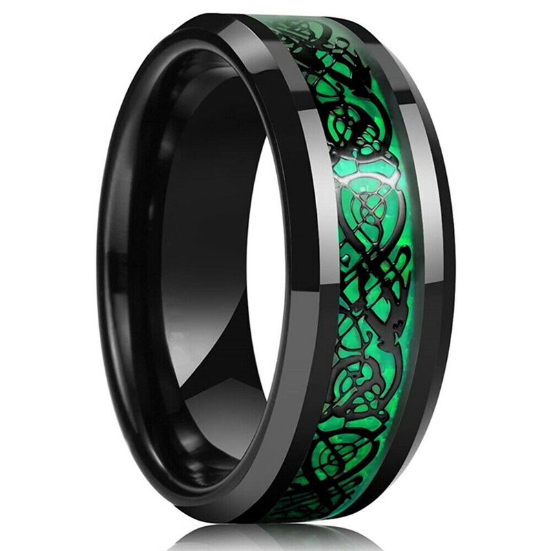 Fashion 8mm Men's Stainless St - Wedding Zone avaliação e preço