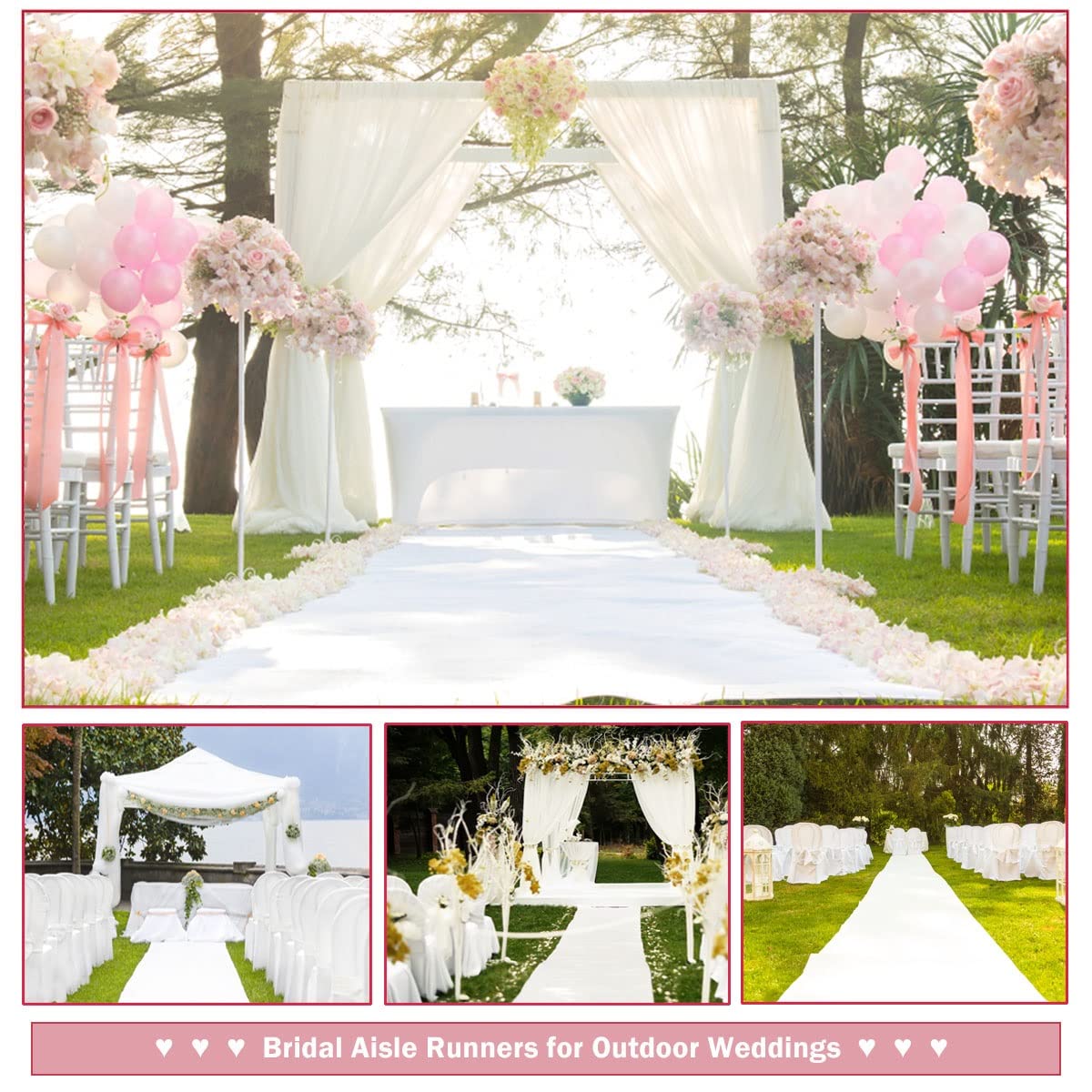 1.5M Wide Wedding White Carpet - Aisle Runner White avaliação e preço