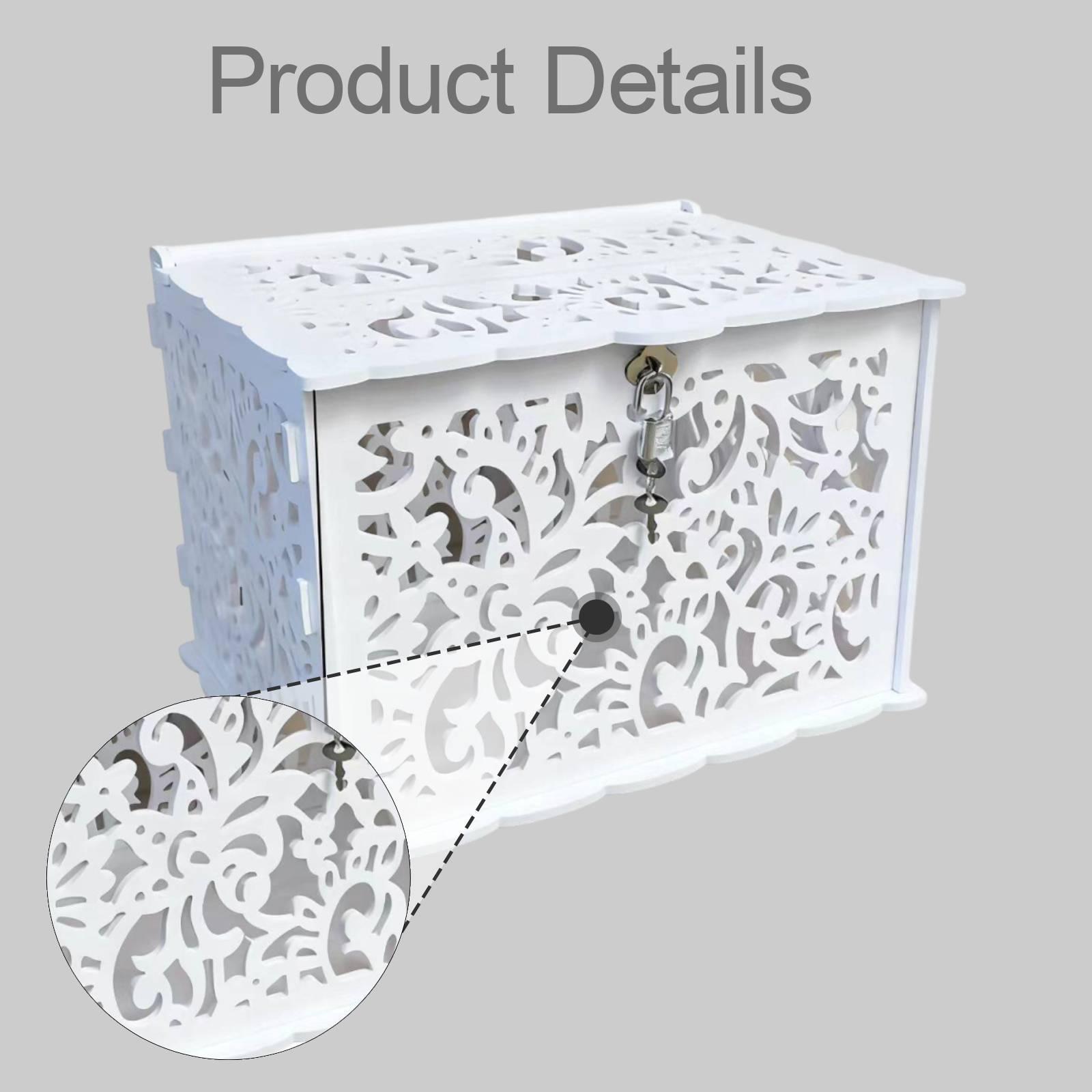 Spacious Locking Wedding Cards - Wedding Card Box avaliação e preço