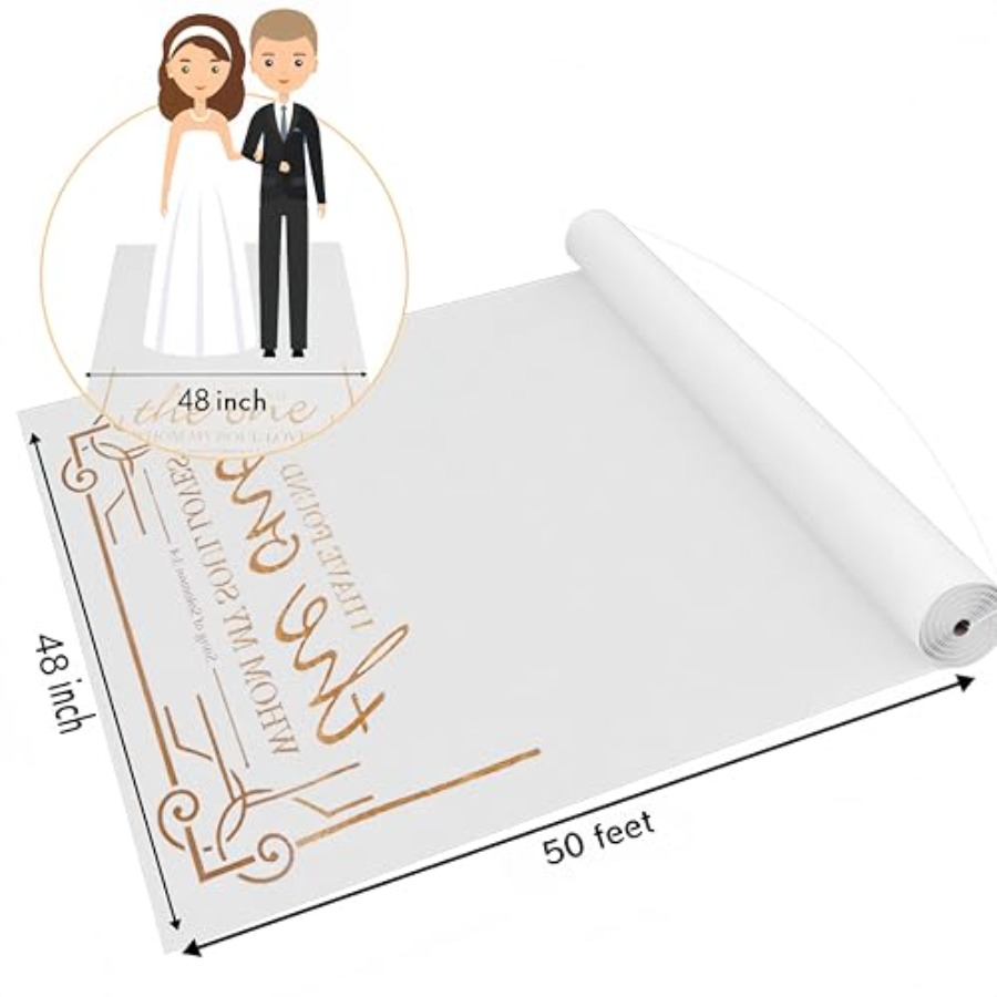 Aisle Runner for Wedding Cerem - Aisle Runner White avaliação e preço