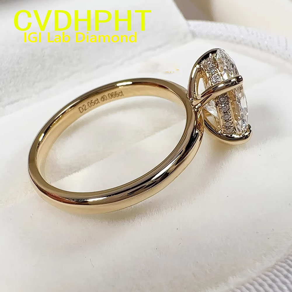 18K gold Diamond Ring Oval 1-5 - Wedding Zone avaliação e preço