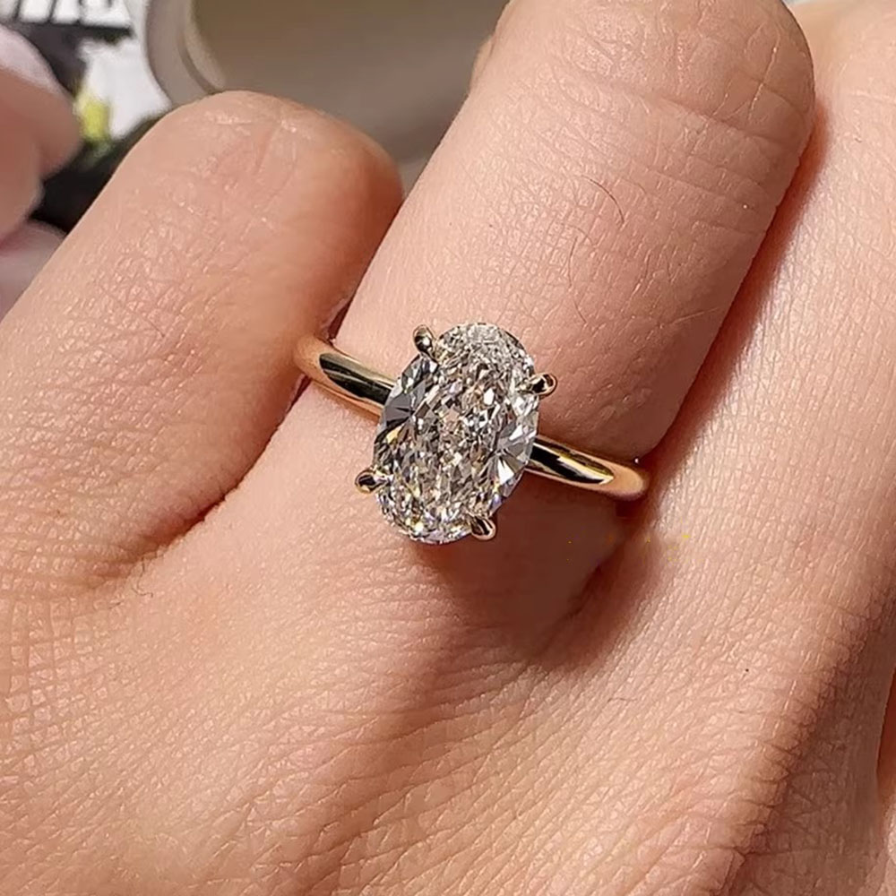 18K gold Diamond Ring Oval 1-5 - Wedding Zone avaliação e preço
