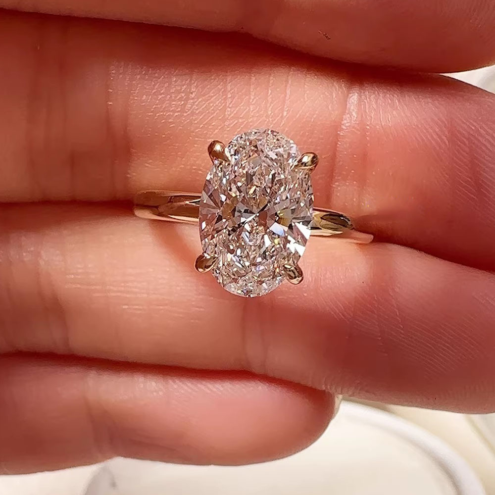 18K gold Diamond Ring Oval 1-5 - Wedding Zone avaliação e preço