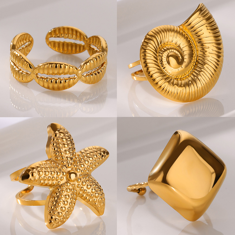 Super Conch Starfish Rings for - Wedding Superstar avaliação e preço